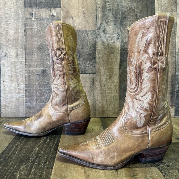 Charlie 1 Horse Lucchese Pointed Toe Western Cowboy Boots Womens 6 B - Picture 10 of 12